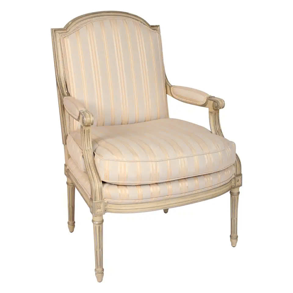 GHẾ CỔ ĐIỂN AMRCHAIR LOUIS 16 - BỌC VẢI THEO YÊU CẦU